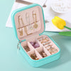 Portable Leather Jewelry Box For Earrings Necklace Ring Small Exquisite Mini