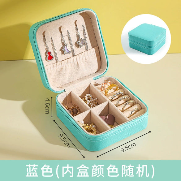 Portable Small Travel Jewelry Box With Large Capacity For Necklace Storage