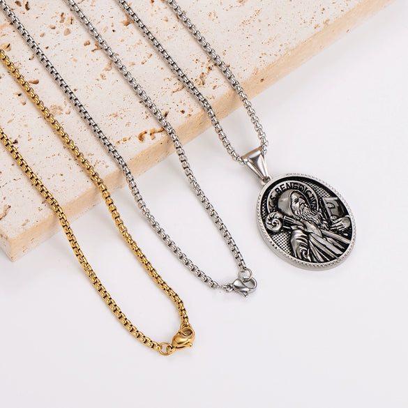 Powder Cast Saint Shaped Handheld Staff Unique Geometric Retro Pendant