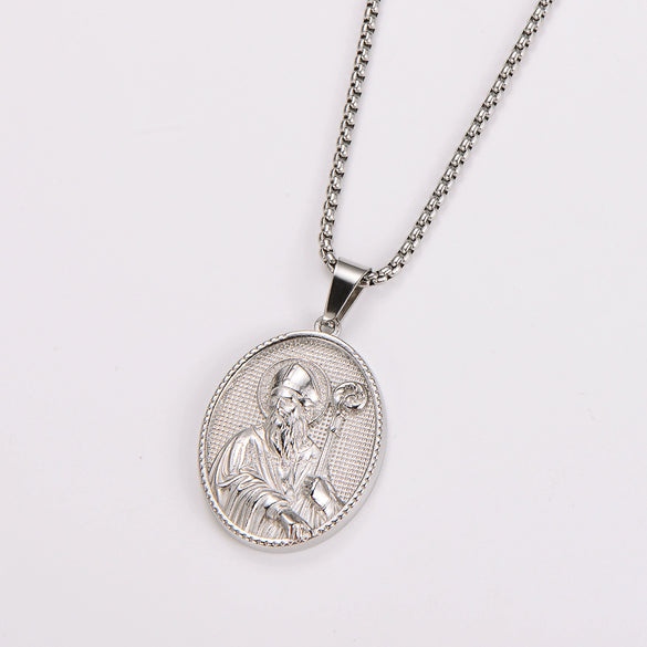 Powder Cast Saint Shaped Handheld Staff Unique Geometric Retro Pendant