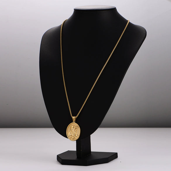 Powder Cast Saint Shaped Handheld Staff Unique Geometric Retro Pendant