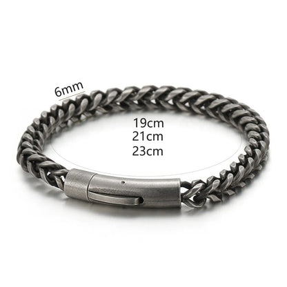 Preppy Style Punk Classic Style Solid Color 304 Stainless Steel Men'S Bracelets