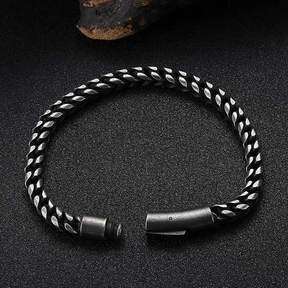 Preppy Style Punk Classic Style Solid Color 304 Stainless Steel Men'S Bracelets