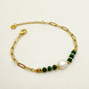 Preppy Style Sweet Round 304 Stainless Steel 14K Gold Plated Bracelets In Bulk