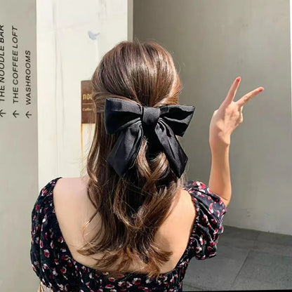 Princess Bow Knot Satin Hair Clip