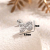 Princess Bow Titanium Steel Inlaid Zircon Earrings For Girls