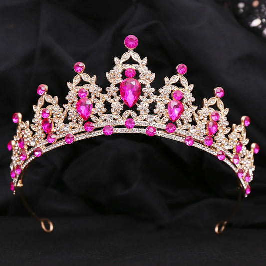 Princess Bridal Crown Alloy Inlay Artificial Crystal Rhinestones Crown