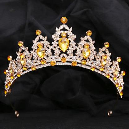 Princess Bridal Crown Alloy Inlay Artificial Crystal Rhinestones Crown