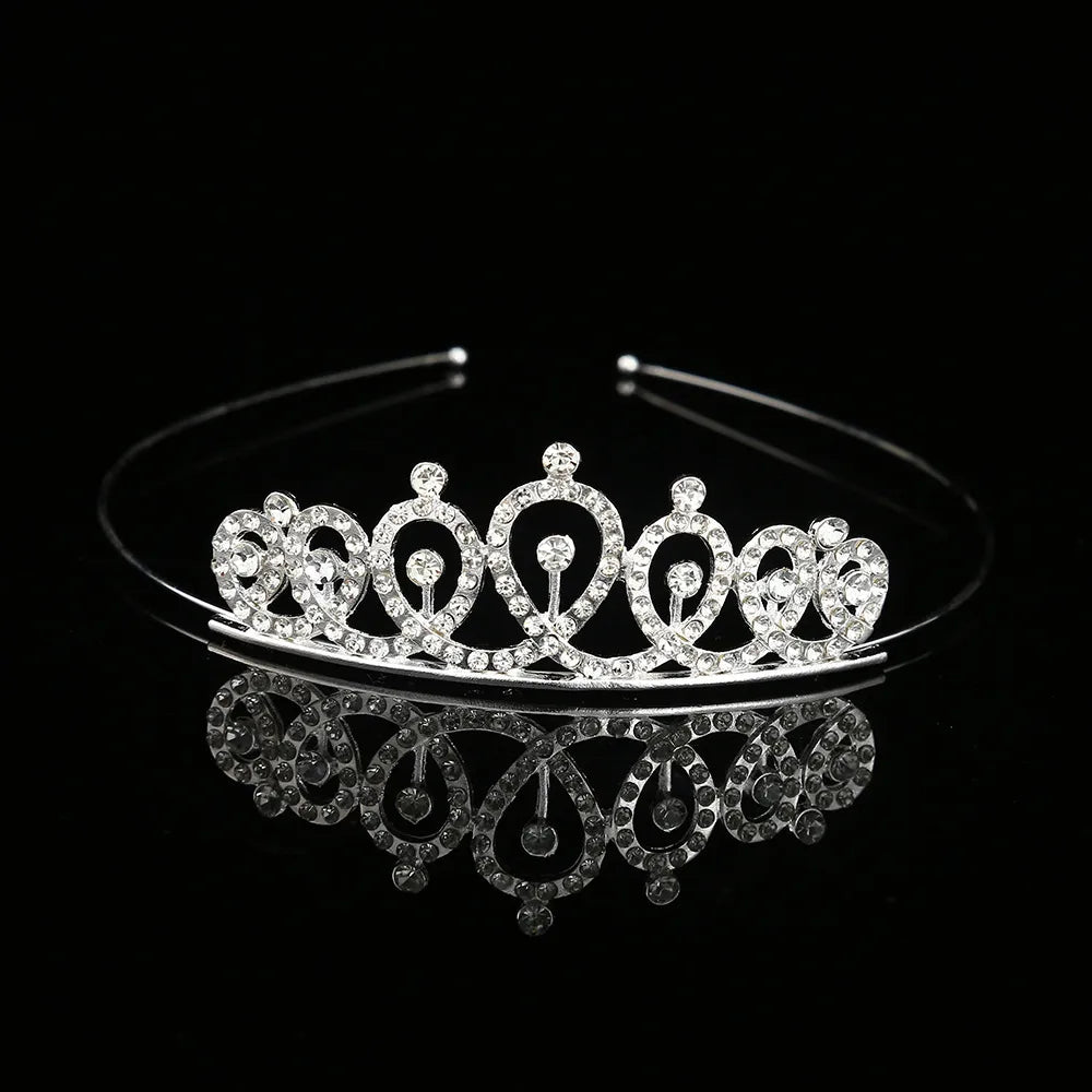 Princess Crown Alloy Plating Inlay Rhinestones Hair Band