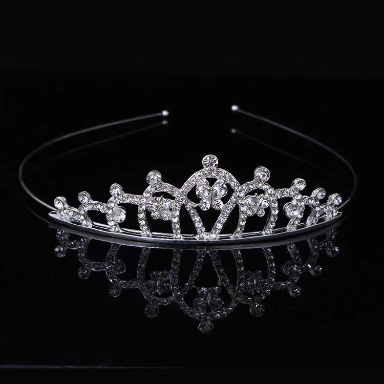 Princess Crown Alloy Plating Inlay Rhinestones Hair Band