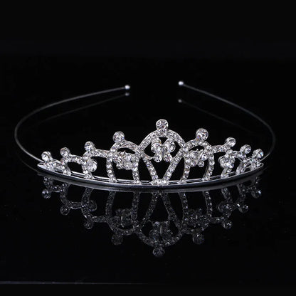 Princess Crown Alloy Plating Inlay Rhinestones Hair Band