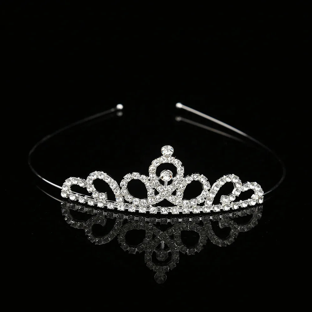 Princess Crown Alloy Plating Inlay Rhinestones Hair Band