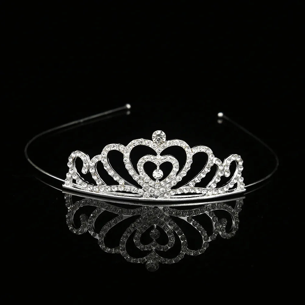 Princess Crown Alloy Plating Inlay Rhinestones Hair Band