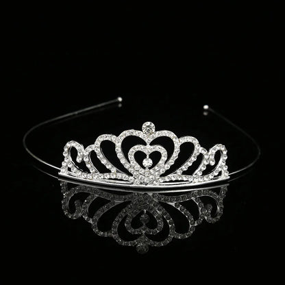 Princess Crown Alloy Plating Inlay Rhinestones Hair Band