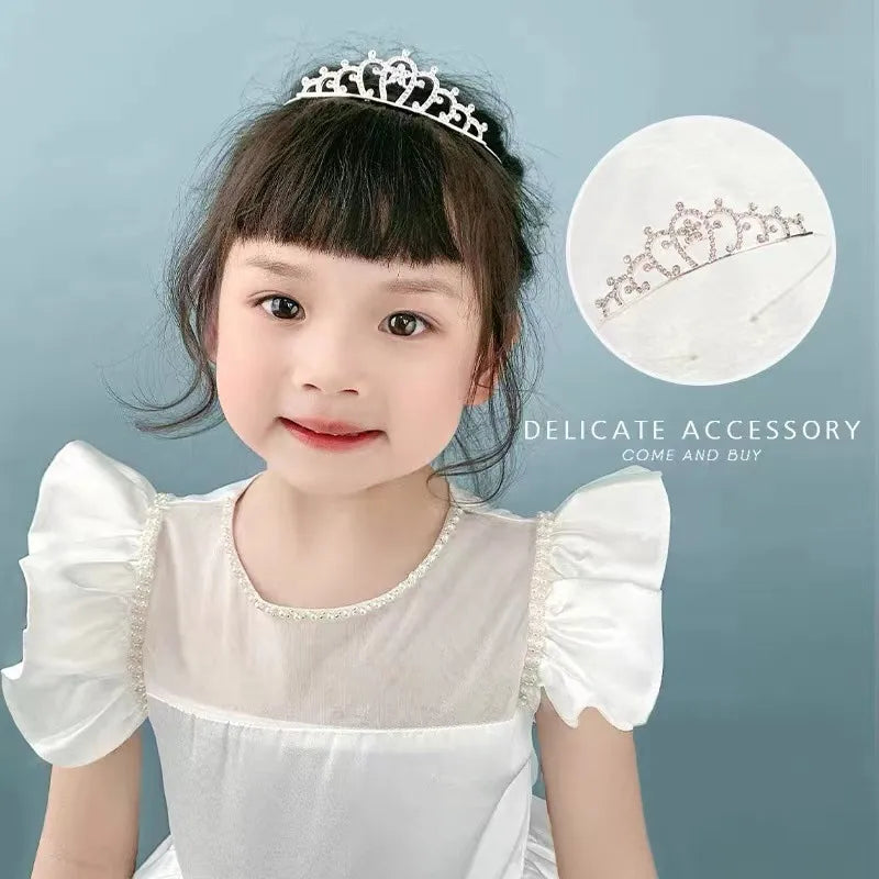 Princess Crown Alloy Plating Inlay Rhinestones Hair Band