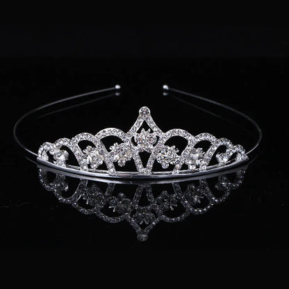 Princess Crown Alloy Plating Inlay Rhinestones Hair Band