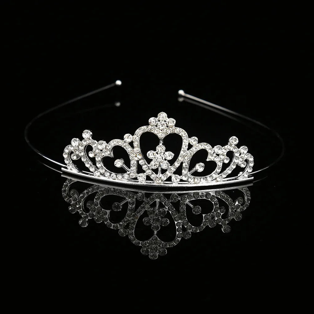 Princess Crown Alloy Plating Inlay Rhinestones Hair Band