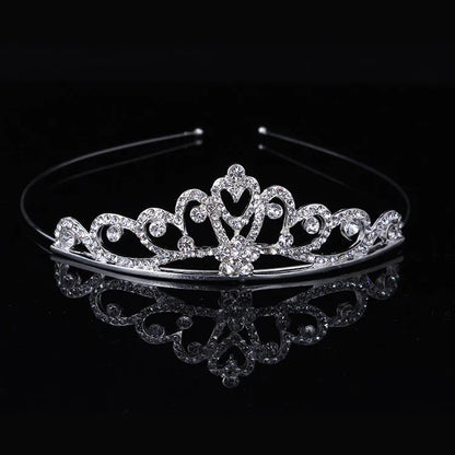 Princess Crown Alloy Plating Inlay Rhinestones Hair Band