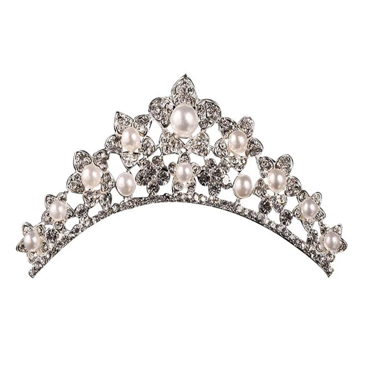 Princess Crown Alloy Plating Inlay Rhinestones Hair Band