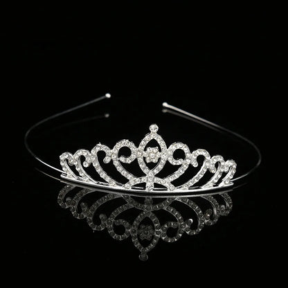 Princess Crown Alloy Plating Inlay Rhinestones Hair Band