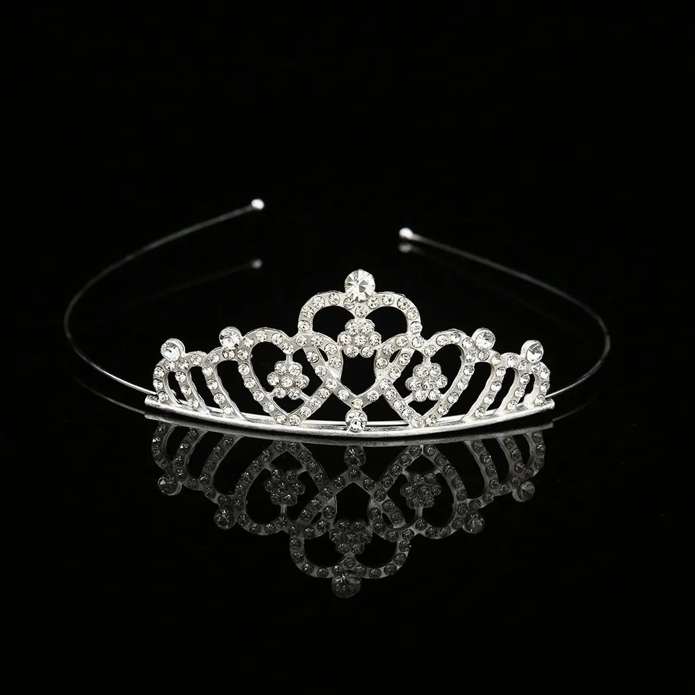 Princess Crown Alloy Plating Inlay Rhinestones Hair Band