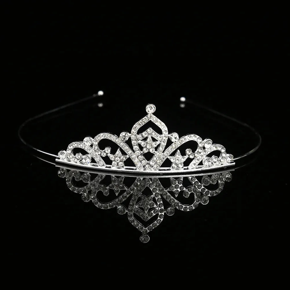 Princess Crown Alloy Plating Inlay Rhinestones Hair Band