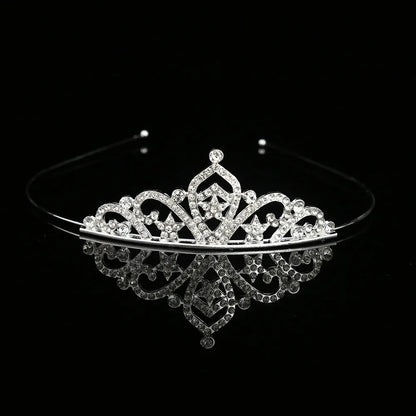 Princess Crown Alloy Plating Inlay Rhinestones Hair Band