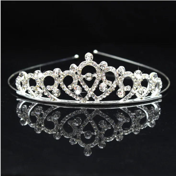 Princess Crown Alloy Plating Inlay Rhinestones Hair Band