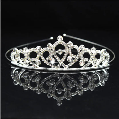 Princess Crown Alloy Plating Inlay Rhinestones Hair Band