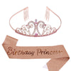 Princess Crystal Crown And Shoulder Strap Set Glitter Cloth Printing