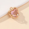 Princess Luxurious Shiny Heart Shape Glass Stone Alloy Wholesale Charms