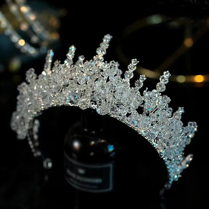 Princess Queen Bridal Crown Alloy Plating Inlay Inlaid Crystal Artificial Crystal Crown