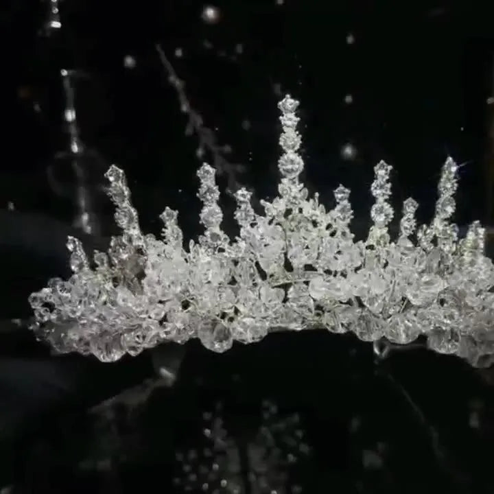 Princess Queen Bridal Crown Alloy Plating Inlay Inlaid Crystal Artificial Crystal Crown