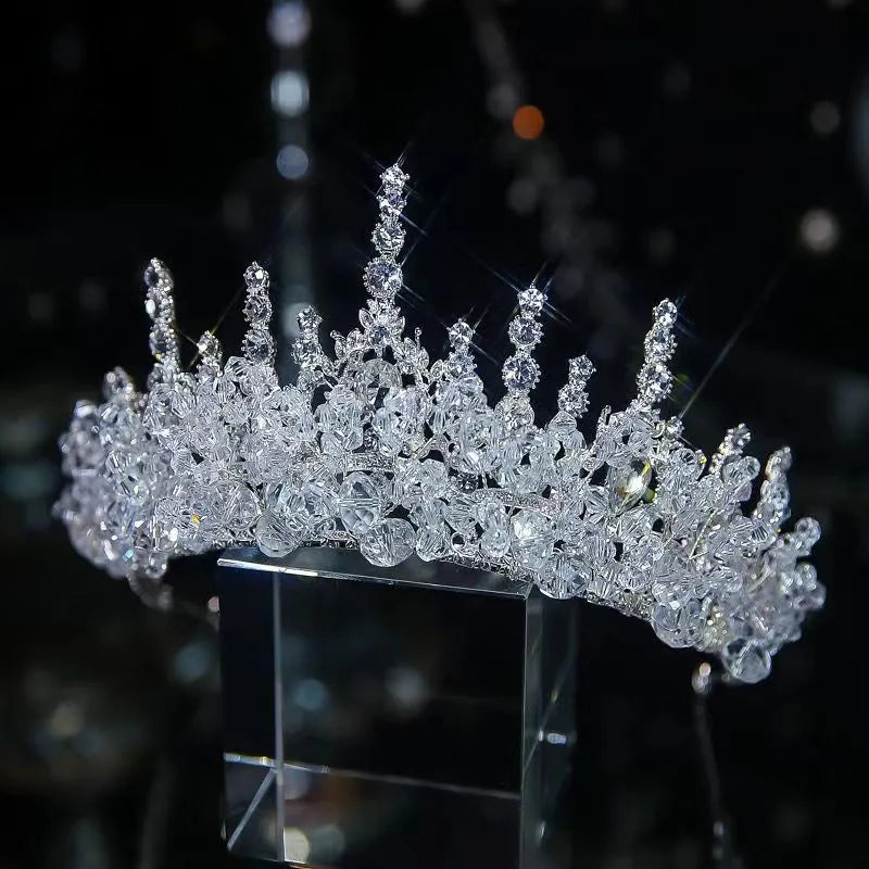 Princess Queen Bridal Crown Alloy Plating Inlay Inlaid Crystal Artificial Crystal Crown