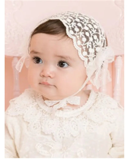 Princess Solid Color Bow Knot Lace Net Yarn Hair Band