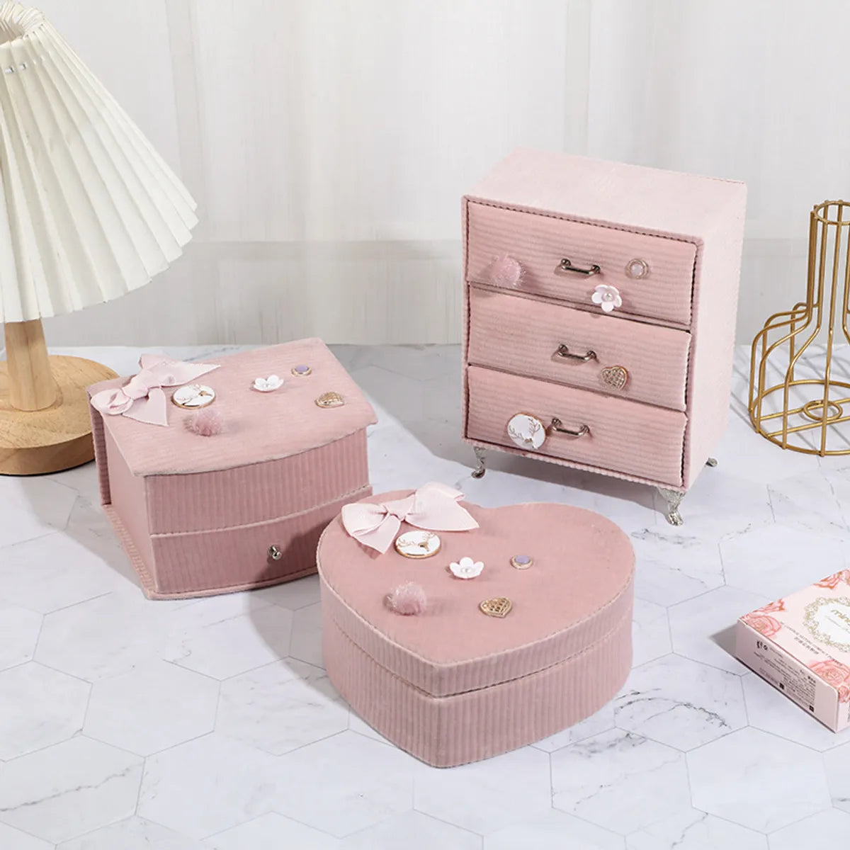 Princess Solid Color Jewelry Boxes