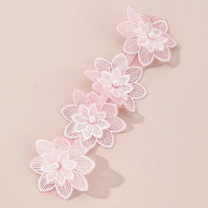 Princess Sweet Flower Cloth Elastic Band Flowers Hair Band