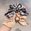 Printed Bow Handmade Cloth Hair Accessories For Girls Hair Ring Head Tie Hair Rope