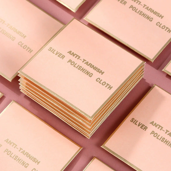 Professional Silver Jewelry Maintenance Cleaning Polishing Cloth In Independent Packaging With Printable Logo