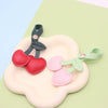 Pu Leather Cherry Keychain Pendant Pastoral Style For Men And Women