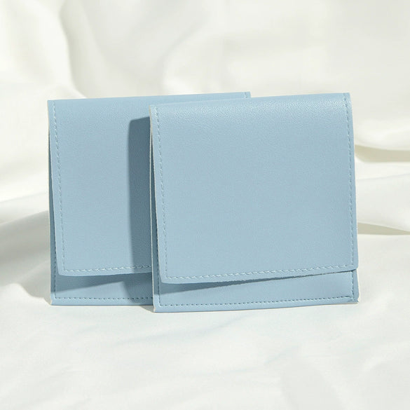 Pu Leather Folding Bag For Earphone Jewelry Storage With Thermal Transfer Process