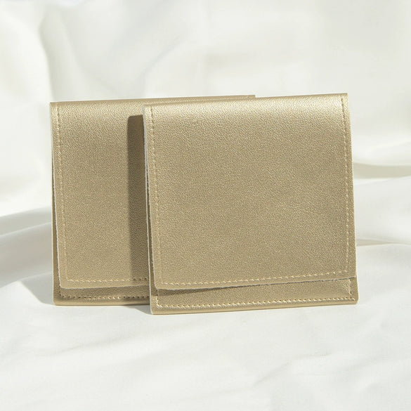 Pu Leather Folding Bag For Earphone Jewelry Storage With Thermal Transfer Process