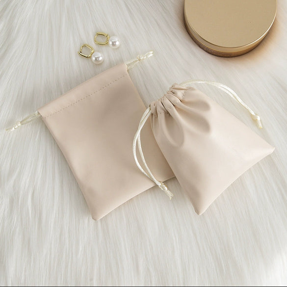 Pu Leather Jewelry Storage Bag Drawstring Packaging Bag