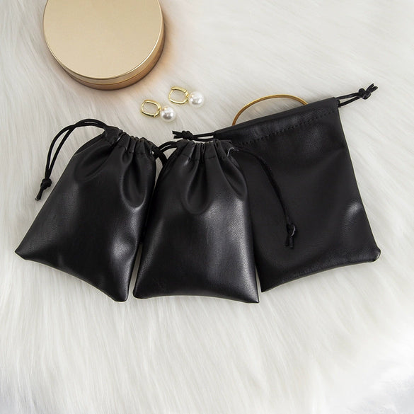 Pu Leather Jewelry Storage Bag Drawstring Packaging Bag