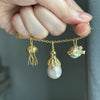 Puffer Pendant Natural Stone Necklace Copper O Shaped Chain Vintage Animals Zodiac Signs Electroplated