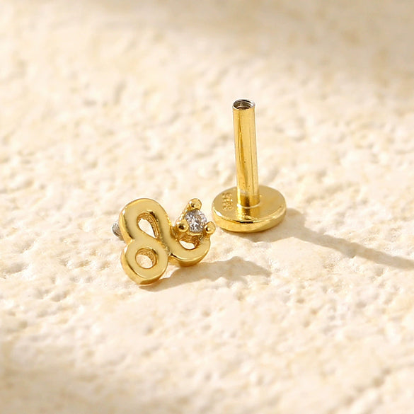 Puncture Earrings S925 Silver Constellation Pattern Electroplated Unisex
