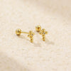 Puncture Earrings S925 Silver Ins Cross Diamond Thread Ear Jewelry Electroplated For Women