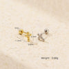 Puncture Earrings S925 Silver Ins Cross Diamond Thread Ear Jewelry Electroplated For Women