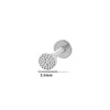 Puncture Earrings Titanium Alloy Heart Shape Electroplating For Women