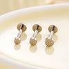 Puncture Earrings Titanium Alloy Heart Shape Electroplating For Women
